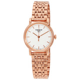 Tissot T Classic Everytime Small White Dial Rose Gold Mesh Bracelet Watch For Women - T109.210.33.031.00