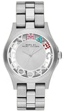 Marc Jacobs Henry Skeleton Silver Dial Silver Steel Strap Watch for Women - MBM3262