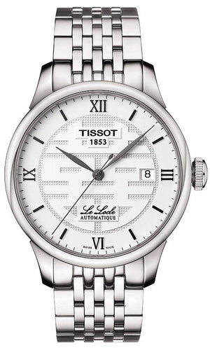 Tissot Le Locle Double Happiness Automatic Silver Dial Silver Steel Strap Watch For Men - T41.1.833.50