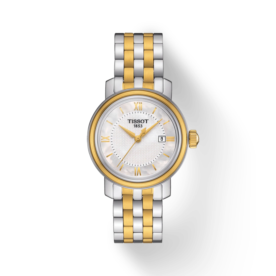 Tissot T Classic Bridgeport Lady White Mother of Pearl Dial Watch For Women - T097.010.22.118.00