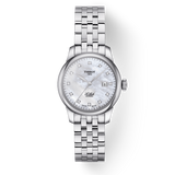 Tissot Le Locle Automatic Diamonds Mother of Pearl Dial Silver Steel Strap Watch For Women - T006.207.11.116.00
