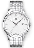 Tissot T Classic Tradition White Dial Silver Steel Strap Watch For Men - T063.610.11.037.00