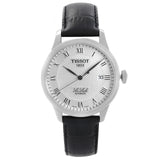 Tissot T Classic Le Locle Automatic Silver Dial Black Leather Strap Watch For Men - T41.1.423.33