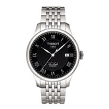 Tissot T Classic Le Locle Powermatic 80 Black Dial Silver Steel Strap Watch For Women - T41.1.483.53