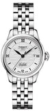 Tissot Le Locle Automatic Double Happiness Lady Silver Dial Silver Steel Strap Watch For Women - T41.1.183.35