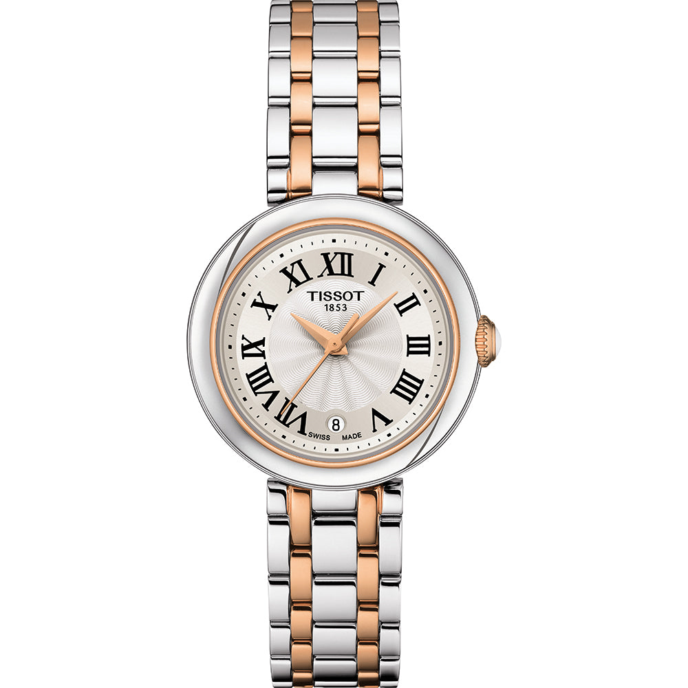 Tissot Bellissima Lady Small Mother of Pearl Dial Two Tone Steel Strap Watch For Women - T126.010.22.013.01