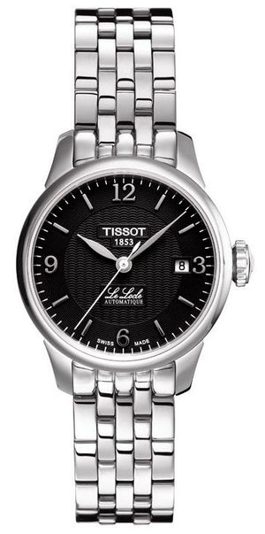 Tissot Le Locle Small Automatic Black Dial Silver Steel Strap Watch For Women - T41.1.183.54