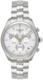 Tissot T Classic PR 100 Chronograph Silver Dial Silver Steel Strap Watch For Men - T101.417.11.031.00