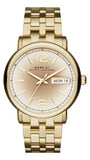 Marc Jacobs Fergus Gunmetal Grey Dial Gold Steel Strap Watch for Women - MBM3429