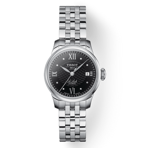 Tissot Le Locle Automatic Lady Black Dial Silver Steel Strap Watch For Women - T41.1.183.56