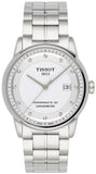 Tissot T Classic Luxury Powermatic 80 White Dial Silver Steel Strap Watch For Men - T086.408.11.016.00