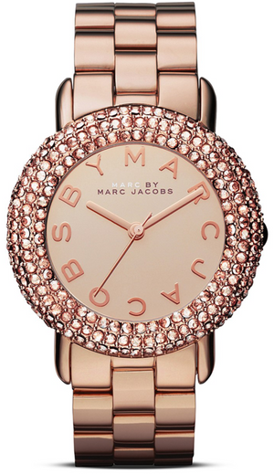 Marc Jacobs Marci Crystals Rose Gold Dial Rose Gold Steel Strap Watch for Women - MBM3192