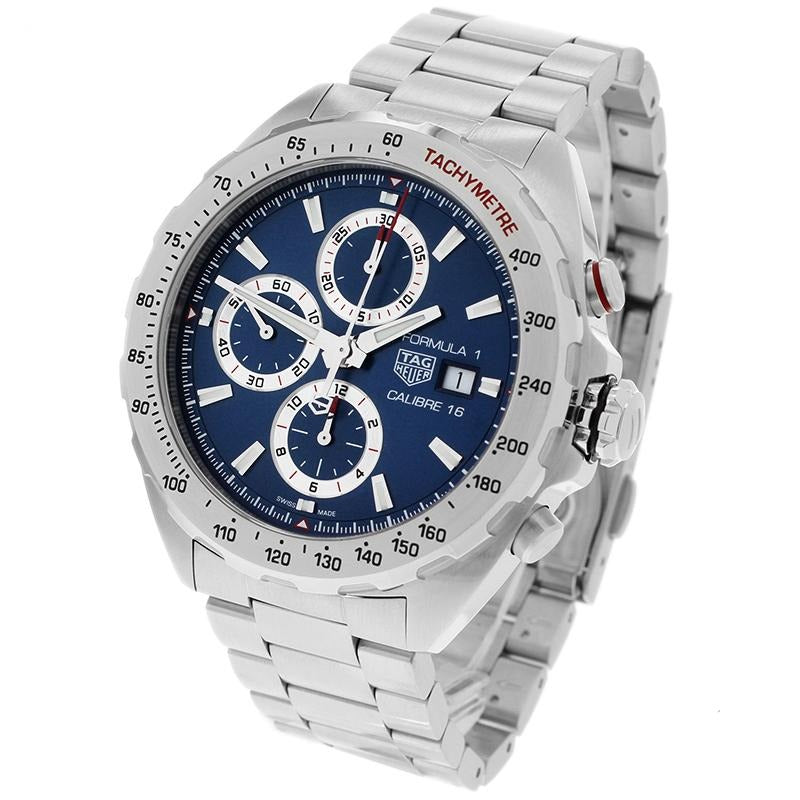 Tag Heuer Formula 1 Automatic Chronograph Blue Dial Silver Strap Watch for Men - CAZ2015.BA0876