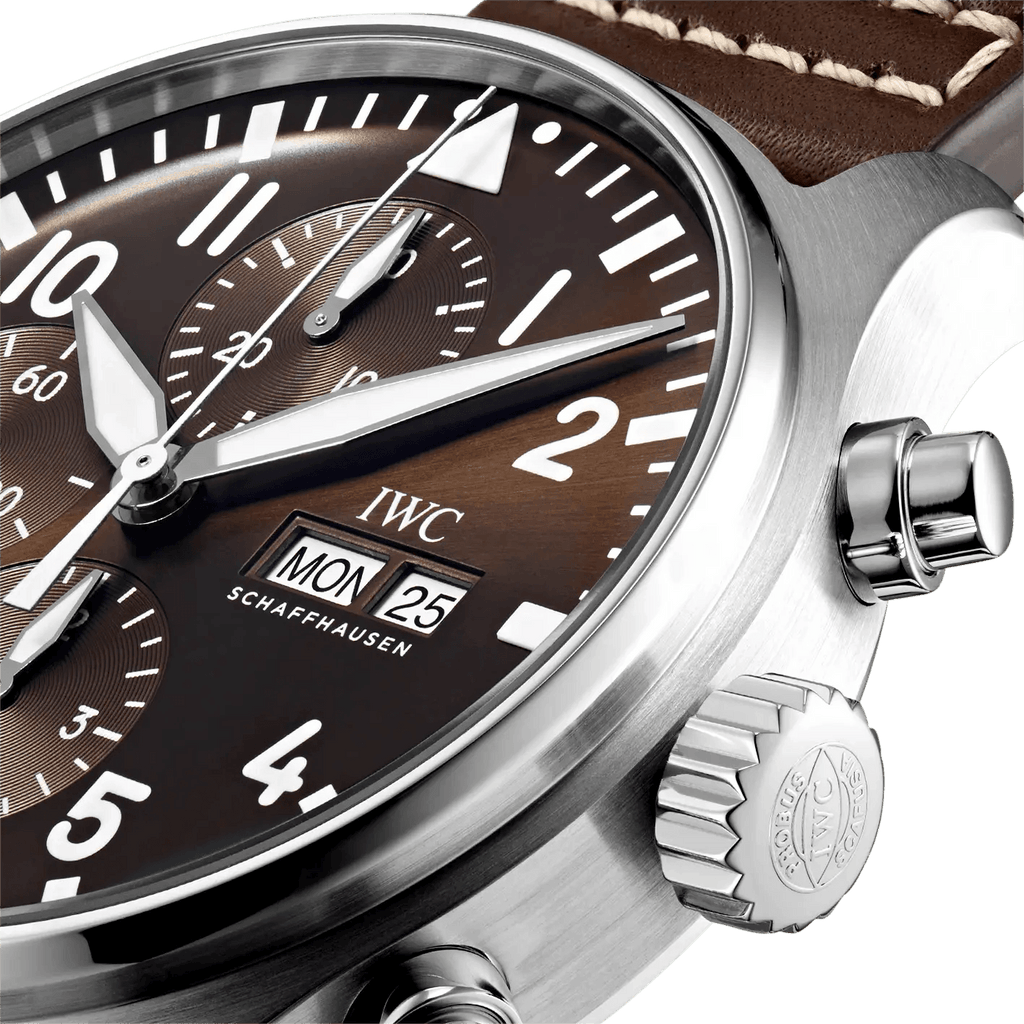 IWC Pilot's Watch Chronograph Edition Brown Dial Brown Leather Strap Watch for Men - IW377713