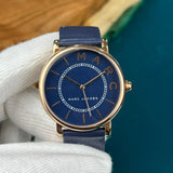 Marc Jacobs Roxy Navy Blue Dial Blue Leather Strap Watch for Women - MJ1534