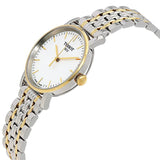 Tissot T Classic Everytime Small White Dial Two Tone Mesh Bracelet Watch For Women - T109.210.22.031.00