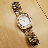 Marc Jacobs Blade White Dial Gold Steel Strap Watch for Women - MBM3050