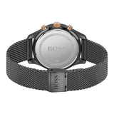 Hugo Boss Associate Black Dial Black Mesh Bracelet Watch for Men - 1513811