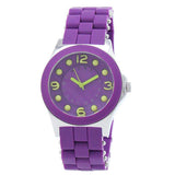 Marc Jacobs Pelly Purple Dial Purple Silicone Strap Watch for Women - MBM2505