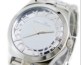 Marc Jacobs Henry Transparent Silver Dial Silver Steel Strap Watch for Women - MBM3205