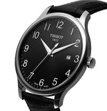 Tissot T Classic Tradition Black Dial Black Leather Strap Watch For Men - T063.610.16.052.00