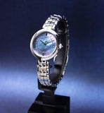 Tissot T Lady Flamingo Mother of Pearl Blue Dial Silver Steel Strap Watch For Women - T094.210.11.121.00