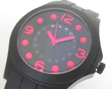 Marc Jacobs Pelly Black Dial Black Silicone Strap Watch for Women - MBM2508