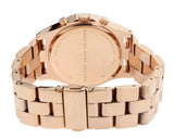 Marc Jacobs Henry Chronograph Rose Gold Dial Rose Gold Steel Strap Watch for Women - MBM3118