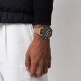 Hugo Boss Allure Black Dial Brown Leather Strap Watch for Men - 1513964