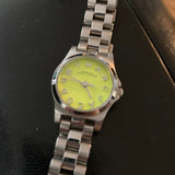 Marc Jacobs Henry Yellow Dial Silver Steel Strap Watch for Women - MBM3201