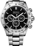 Hugo Boss Ikon Black Dial Silver Steel Strap Watch for Men - 1512965
