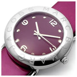Marc Jacobs Amy Purple Dial Red Leather Strap Watch for Women - MBM1138