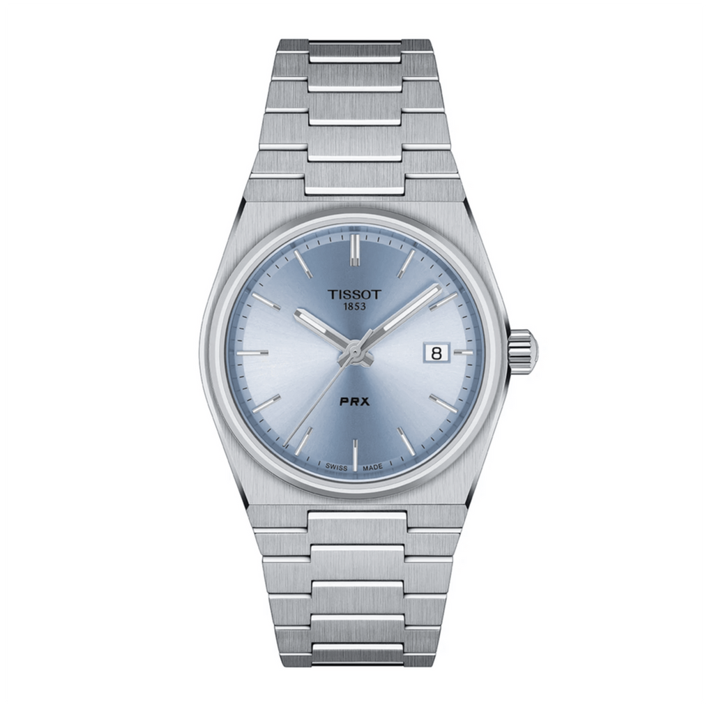 Tissot PRX Light Blue Dial Silver Steel Strap Watch For Women - T137.210.11.351.00