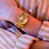 Tissot PRX Gold Dial Gold Steel Strap Watch for Men - T137.210.33.021.00