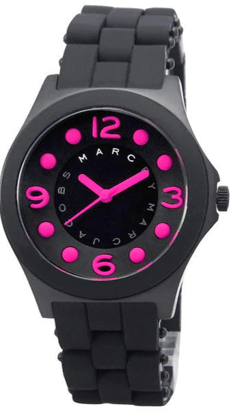 Marc Jacobs Pelly Black Dial Black Silicone Strap Watch for Women - MBM2530