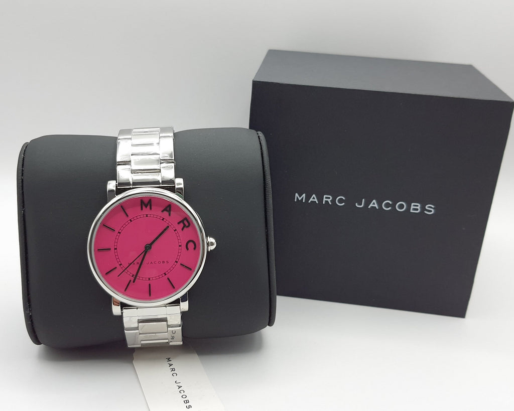 Marc Jacobs Roxy Pink Dial Silver Steel Strap Watch for Women - MJ3524