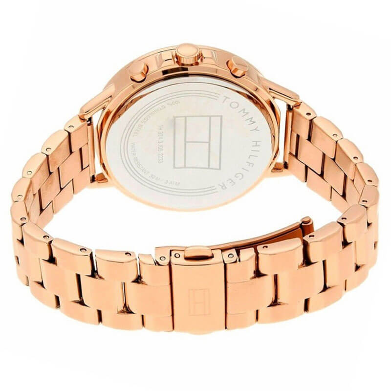 Tommy Hilfiger Carly Rose Gold Dial Rose Gold Steel Strap Watch for Women - 1781788