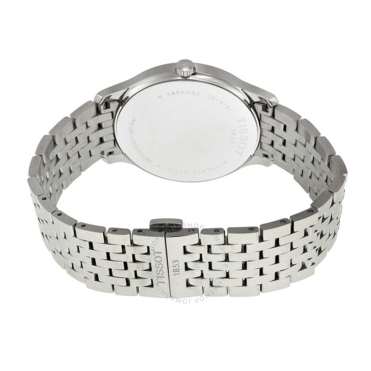 Tissot T Classic Tradition Silver Dial Silver Steel Strap Watch For Men - T063.610.11.038.00