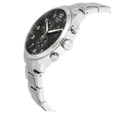 Tissot T Classic Chrono XL Black Dial Silver Steel Strap Watch For Men - T116.617.11.057.01