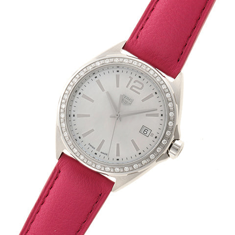 Tag Heuer Formula 1 Quartz Mother of Pearl Dial Pink Leather Strap Watch for Women - WBJ131A.FC8252