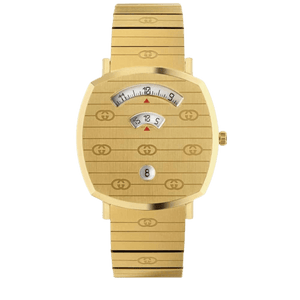 Gucci Grip Quartz Yellow Gold Dial Gold Steel Strap Unisex Watch - YA157409
