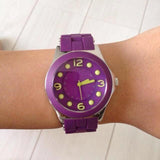 Marc Jacobs Pelly Purple Dial Purple Silicone Strap Watch for Women - MBM2515