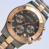 Marc Jacobs Blade Chronograph Grey Dial Two Tone Steel Strap Watch for Women - MBM8583