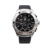 Tag Heuer Aquaracer Chronograph Black Dial Black Rubber Strap Watch for Men - CAY1110.FT6041