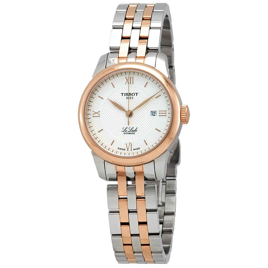 Tissot T Classic Le Locle Automatic Silver Dial Two Tone Steel Strap Watch For Women - T006.207.22.038.00