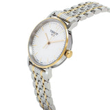 Tissot T Classic Everytime Small White Dial Two Tone Mesh Bracelet Watch For Women - T109.210.22.031.00