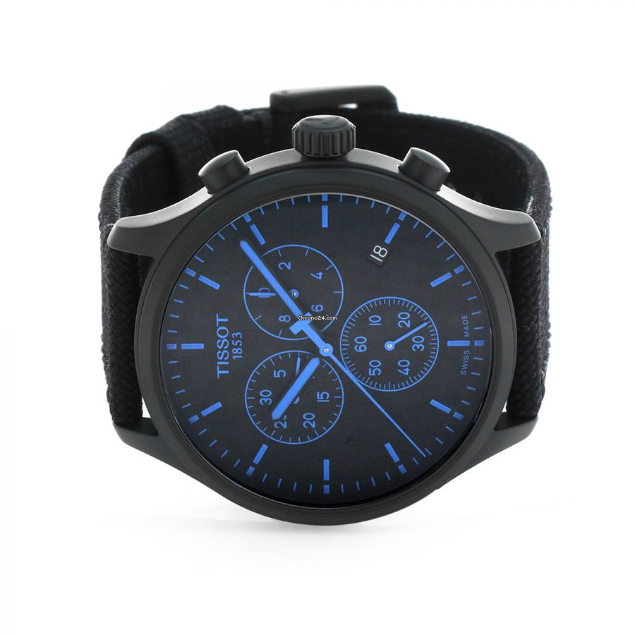 Tissot Chrono XL Quartz Black Dial Black Nylon Strap Watch For Men - T116.617.37.051.00