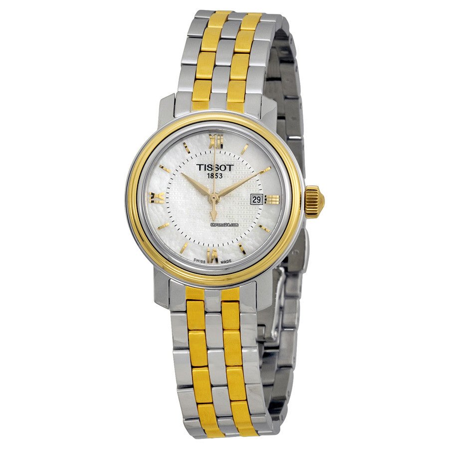 Tissot T Classic Bridgeport Lady White Mother of Pearl Dial Watch For Women - T097.010.22.118.00
