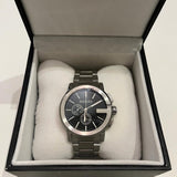 Gucci G Chrono Black Dial Silver Steel Strap Watch For Men - YA101204