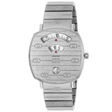 Gucci Grip Quartz Silver Dial Silver Steel Strap Watch For Women - YA157401